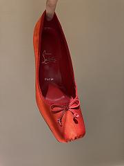 Kitlife Christian Louboutin Cassia Nodo Crepe Red Satin 100mm - 4