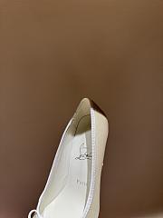 Kitlife Christian Louboutin Cassia Nodo Crepe White Satin 100mm - 5