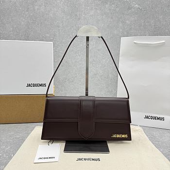 Kitlife Jacquemus Le Bambino Long Dark Brown Bag - 28x13.5x6 cm