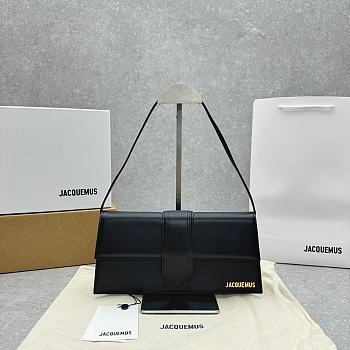 Kitlife Jacquemus Le Bambino Long Black Bag - 28x13.5x6 cm 