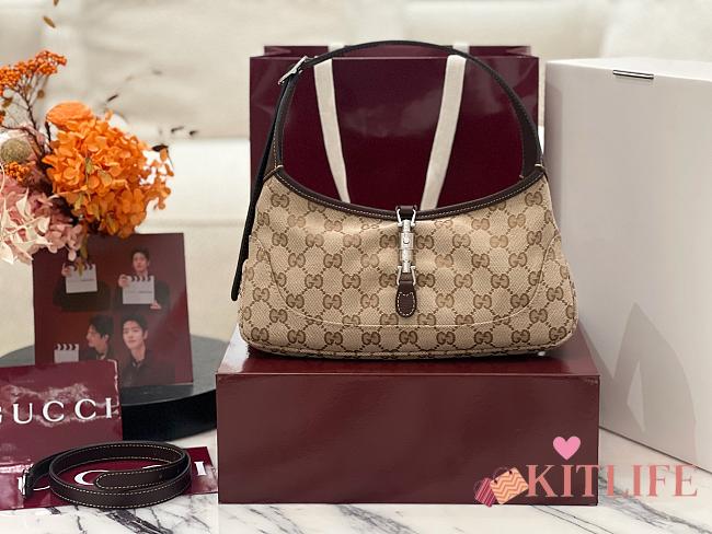 Kitlife Gucci Jackie Slim Small Shoulder Bag Beige 863137 28x16x3.5cm  - 1