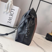 Kitlife Loewe x Albers Flamenco Medium Clutch Bag in Black & Burdundy Nappa Leather 30x24.5x10.5cm - 6