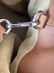 Kitlife Loewe x Albers Flamenco Medium Clutch Bag in Caramel & Green Nappa Leather 30x24.5x10.5cm  - 4