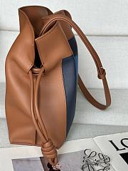 Kitlife Loewe x Albers Flamenco Medium Clutch Bag in Caramel & Green Nappa Leather 30x24.5x10.5cm  - 3