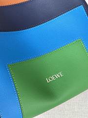 Kitlife Loewe x Albers Flamenco Medium Clutch Bag in Caramel & Green Nappa Leather 30x24.5x10.5cm  - 2