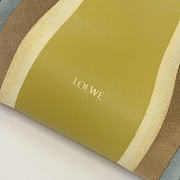 Kitlife Loewe x Albers Flamenco Medium Clutch Bag in Green & Yellow Nappa Leather 30x24.5x10.5cm  - 2