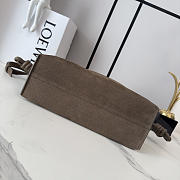 Kitlife Loewe Medium Grained Nubuck Flamenco Bag Dark Brown 30x24.5x10.5cm - 6