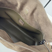 Kitlife Loewe Medium Grained Nubuck Flamenco Bag Dark Brown 30x24.5x10.5cm - 3