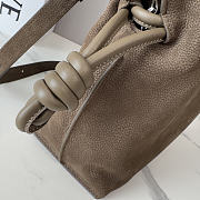 Kitlife Loewe Medium Grained Nubuck Flamenco Bag Dark Brown 30x24.5x10.5cm - 2