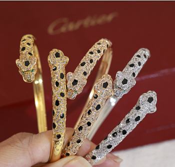 Kitlife Cartier Panthère de Cartier Bracelet With Diamond in Gold / Rose Gold / Silver
