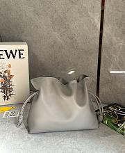Kitlife Loewe x Albers Flamenco Medium Clutch Bag in White, Black & Grey Nappa Leather 30x24.5x10.5cm - 4