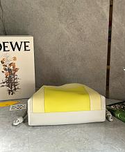 Kitlife Loewe x Albers Flamenco Medium Clutch Bag in Yellow & Off-white Nappa Leather 30x24.5x10.5cm - 3