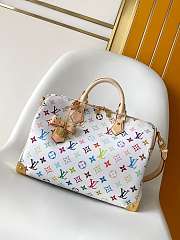 Kitlife Louis Vuitton Speedy Soft 30 LV x TM Bag Multicolor White M27789 30×21×17cm - 1