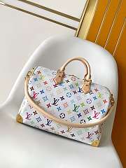 Kitlife Louis Vuitton Speedy Soft 30 LV x TM Bag Multicolor White M27789 30×21×17cm - 5