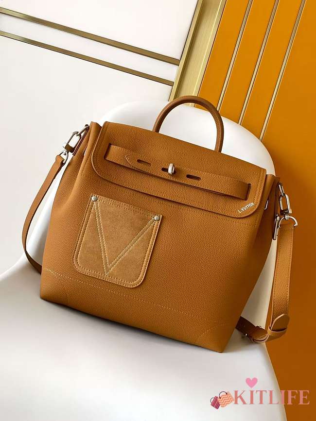 Kitlife Louis Vuitton Steamer 30 Bag Tan Calfskin Leather M26758 32x33x14cm - 1