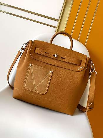 Kitlife Louis Vuitton Steamer 30 Bag Tan Calfskin Leather M26758 32x33x14cm