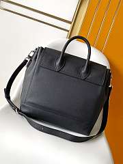 Kitlife Louis Vuitton Steamer 30 Bag Black Calfskin Leather M27061 32x33x14cm - 3