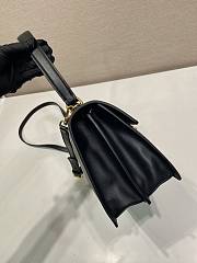 Kitlife Prada Soft Sound Medium Black Leather Shoulder Bag 1BN023 28x16x10cm - 3