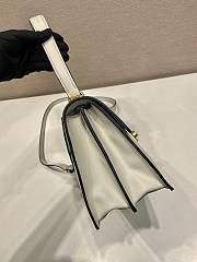 Kitlife Prada Soft Sound Medium White Leather Shoulder Bag 1BN023 28x16x10cm  - 3