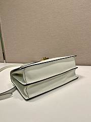 Kitlife Prada Soft Sound Medium White Leather Shoulder Bag 1BN023 28x16x10cm  - 4