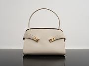 Kitlife Ferragamo Hug Soft White Leather Handbag 34x25.5x15.5cm - 1