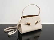 Kitlife Ferragamo Hug Soft White Leather Handbag 34x25.5x15.5cm - 5