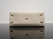 Kitlife Ferragamo Hug Soft White Leather Handbag 34x25.5x15.5cm - 4