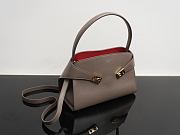 Kitlife Ferragamo Hug Soft Grey Leather Handbag 34x25.5x15.5cm  - 5