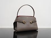 Kitlife Ferragamo Hug Soft Grey Leather Handbag 34x25.5x15.5cm  - 2