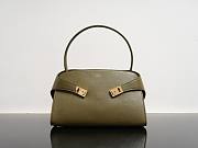 Kitlife Ferragamo Hug Soft Green Olive Leather Handbag 34x25.5x15.5cm  - 1