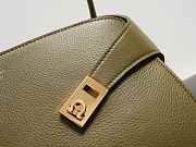 Kitlife Ferragamo Hug Soft Green Olive Leather Handbag 34x25.5x15.5cm  - 2