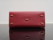 Kitlife Ferragamo Hug Soft Red Leather Handbag 34x25.5x15.5cm - 5
