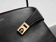 Kitlife Ferragamo Hug Soft Black Leather Handbag 34x25.5x15.5cm  - 4