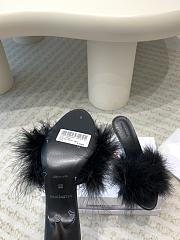 Kitlife Balenciaga Boudoir Feather-trimmed Mules Black 75mm - 3