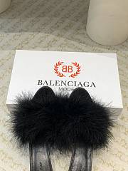 Kitlife Balenciaga Boudoir Feather-trimmed Mules Black 75mm - 2