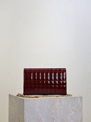 Kitlife Saint Laurent Quilted Red Patent Leather Monogram Cassandre Chain Bag 743364 23x14x3cm - 6