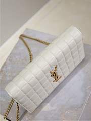 Kitlife Saint Laurent Quilted White Leather Monogram Cassandre Chain Bag 743364 23x14x3cm  - 5