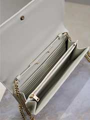 Kitlife Saint Laurent Quilted White Leather Monogram Cassandre Chain Bag 743364 23x14x3cm  - 2