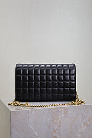 Kitlife Saint Laurent Quilted Black Leather Monogram Cassandre Chain Bag 743364 23x14x3cm  - 5