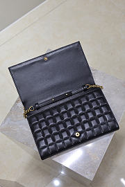 Kitlife Saint Laurent Quilted Black Leather Monogram Cassandre Chain Bag 743364 23x14x3cm  - 3