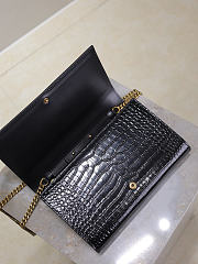 Kitlife Saint Laurent Quilted Black Crocodile-embossed Leather Cassandre Chain Bag 743364 23x14x3cm  - 5