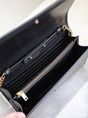 Kitlife Saint Laurent Quilted Black Crocodile-embossed Leather Cassandre Chain Bag 743364 23x14x3cm  - 4