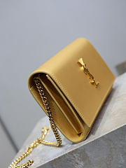 Kitlife Saint Laurent Gold Metallic Leather Cassandre Chain Bag 743364 23x14x3cm  - 5