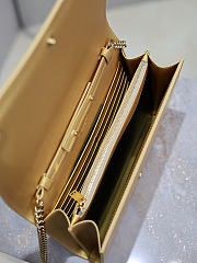 Kitlife Saint Laurent Gold Metallic Leather Cassandre Chain Bag 743364 23x14x3cm  - 3