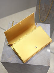 Kitlife Saint Laurent Gold Metallic Leather Cassandre Chain Bag 743364 23x14x3cm  - 2