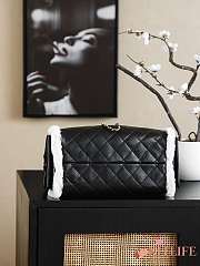 Kitlife Chanel Drawstring Handbag Black Leather & Gold Metallic AS5293 30x26x14cm - 6