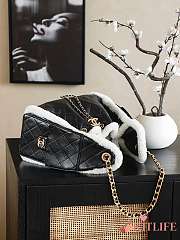 Kitlife Chanel Drawstring Handbag Black Leather & Gold Metallic AS5293 30x26x14cm - 2