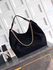Kitlife Chanel 26C Maxi Hobo Bag Black Suede Calfskin 35x38x14cm - 2