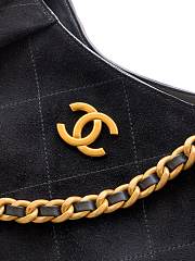 Kitlife Chanel 26C Maxi Hobo Bag Black Suede Calfskin 35x38x14cm - 3