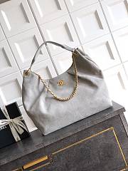 Kitlife Chanel 26C Maxi Hobo Bag Grey Suede Calfskin 35x38x14cm  - 1